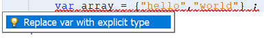 New Error Hint for var Array declaration